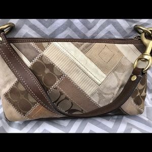 Small Coach patchwork leather handbag